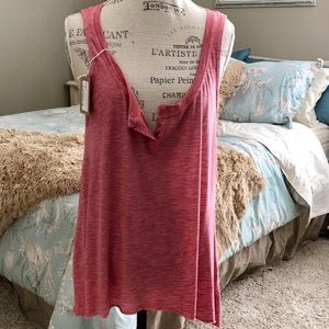 High end boutique find Henley Tank in Deep Coral